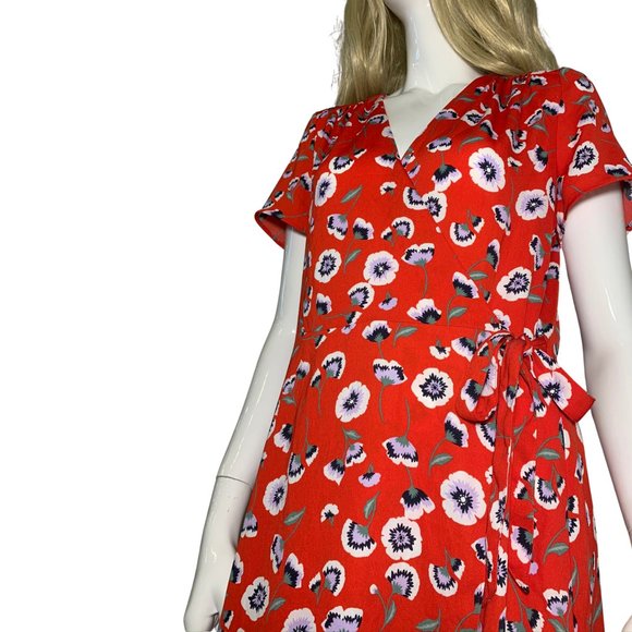 🦋 J.Crew Floral Flowy Wrap Dress - Picture 5 of 7